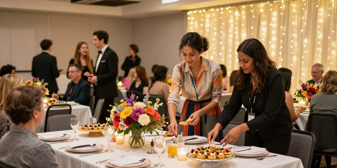 Party planner Mississauga coordinating a vibrant celebration with elegant decor and happy guests.